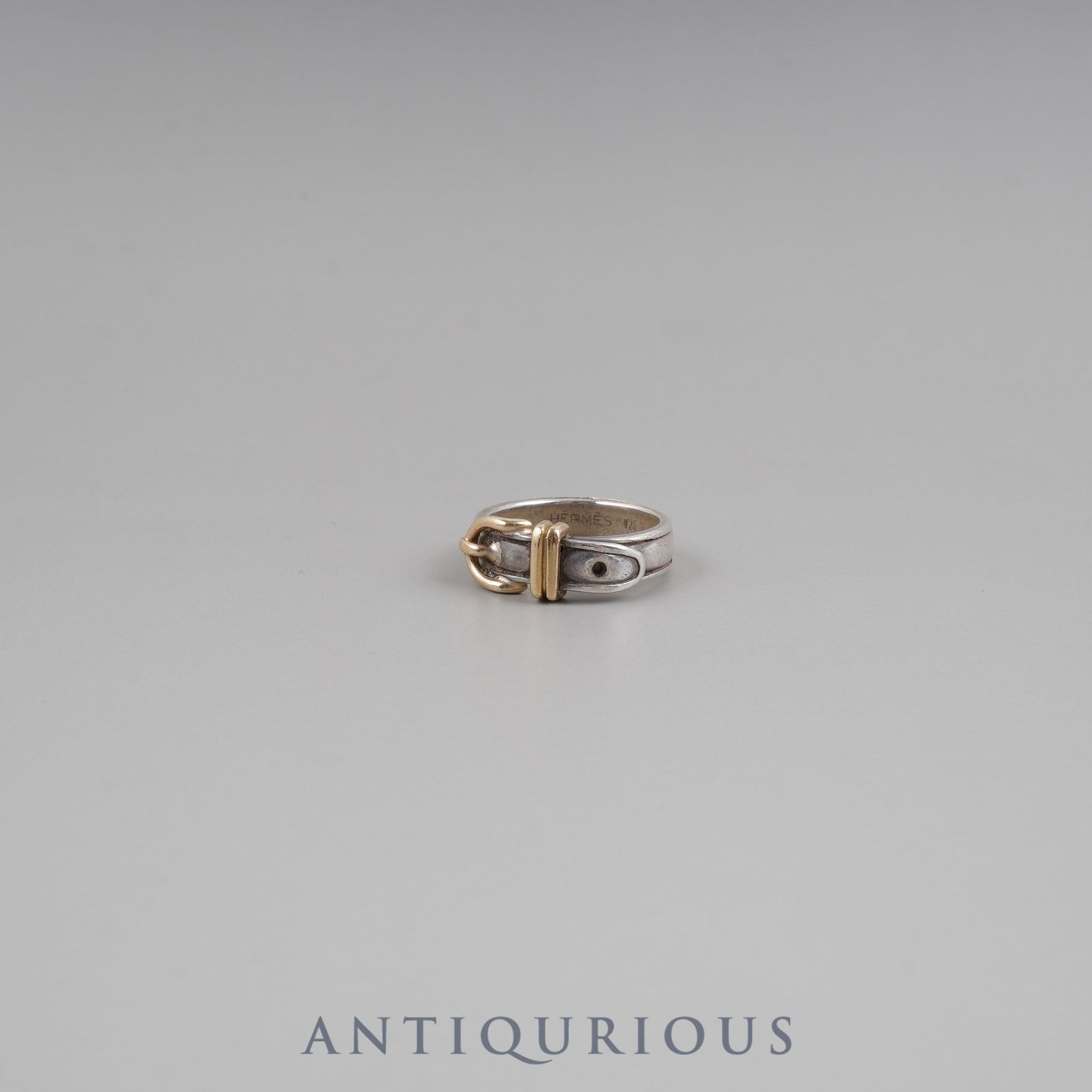 HERMESサンチュールコンビリング シルバー925 ゴールド 50