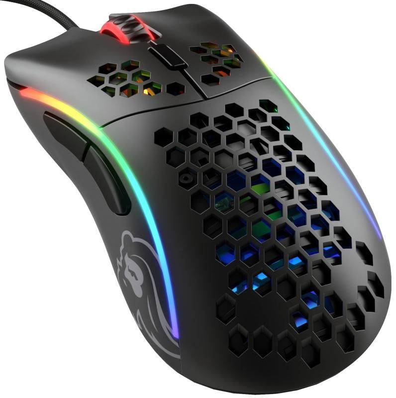 Glorious グロリアス モデルd ゲーミングマウス 有線 マウス エルゴ 小型 RGB 光る 6個プログラムボタン DPI 12 ブラックpc オムロンスイッチ搭載 ゲームマウス 62g