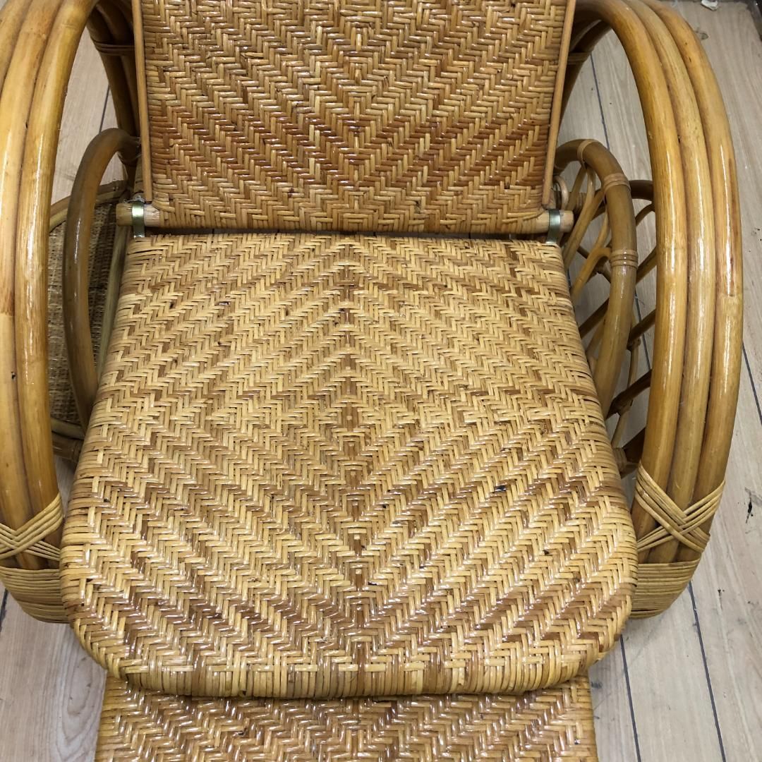 北欧レトロ 薔薇柄 ウッドリクライニングチェア ラウンジチェア アンティーク アンティーク 1人掛け リクライニングチェア 北欧レトロ 薔薇柄