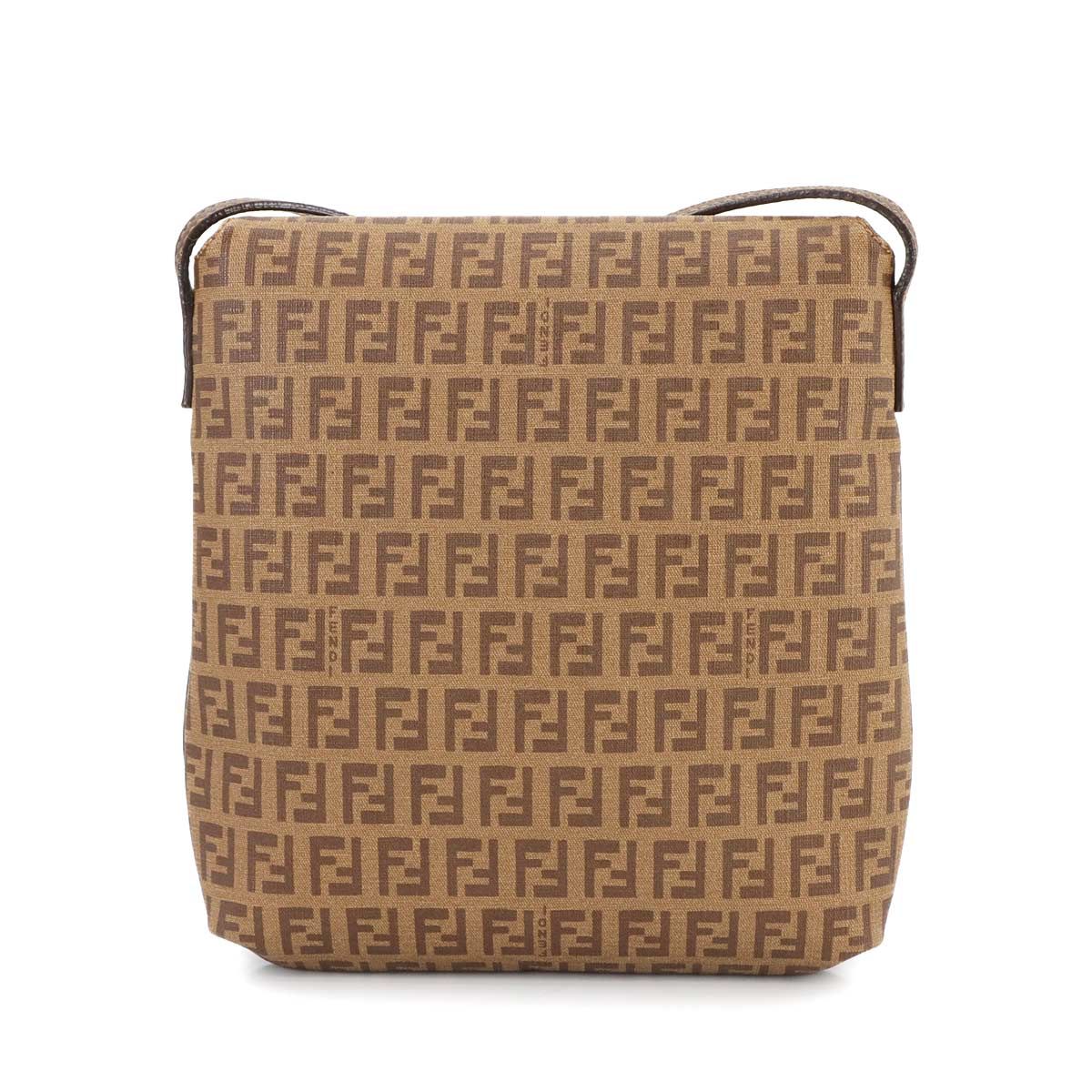 美品 フェンディ FENDI ズッキーノ ショルダー バッグ PVC レザー