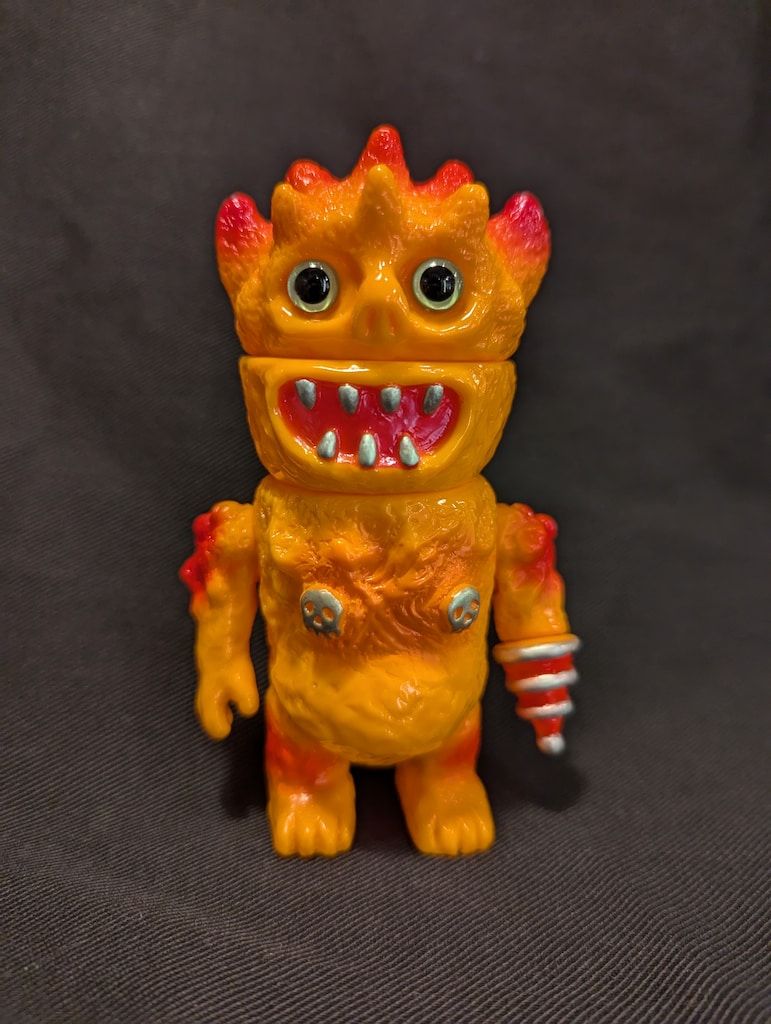 RAi Sofubi SKULLNO オレンジ成型/赤