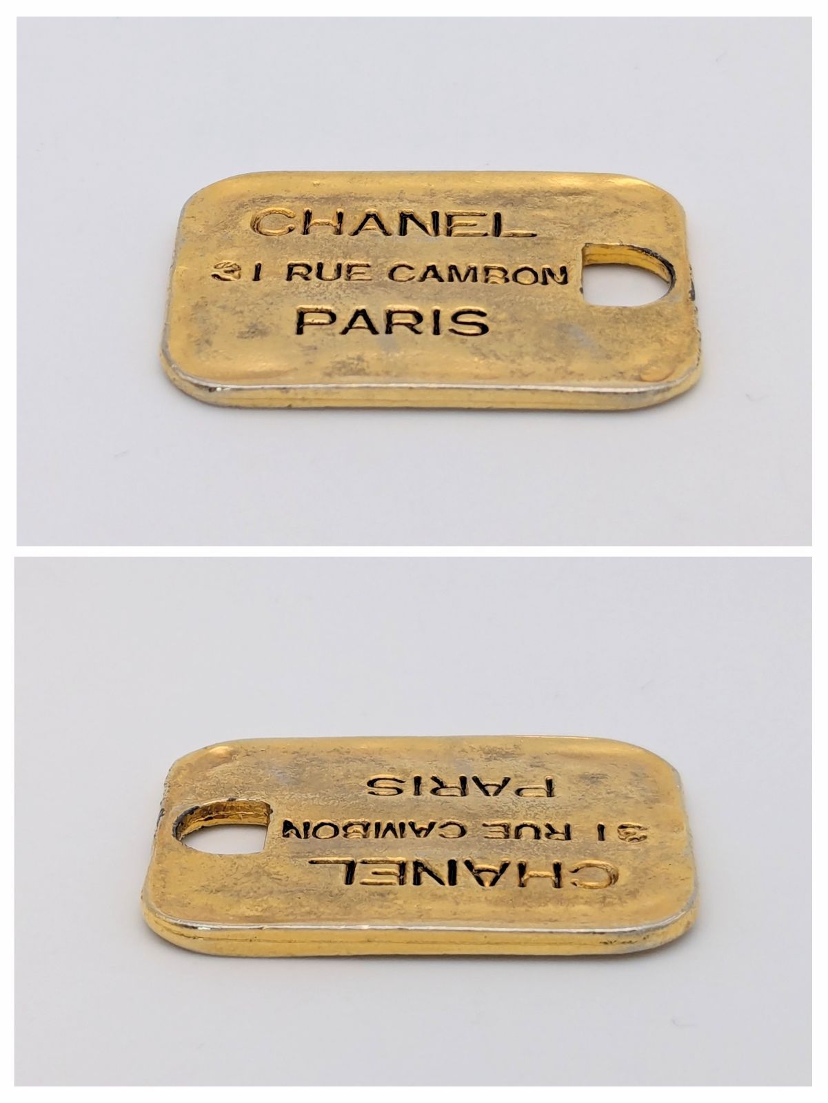 CHANEL シャネル ヴィンテージ カンボン トップ プレート チャーム SIROKUMA-CORPORATION_COM