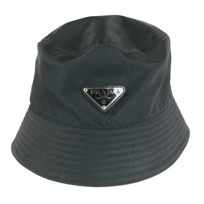 レディース PRADA プラダ RE-NYLON BUCKET HAT 1HC137 2DMI リサイクルナイロンバケットハット トレイアングルロゴ 帽子 183-240821-hi-7-TAG