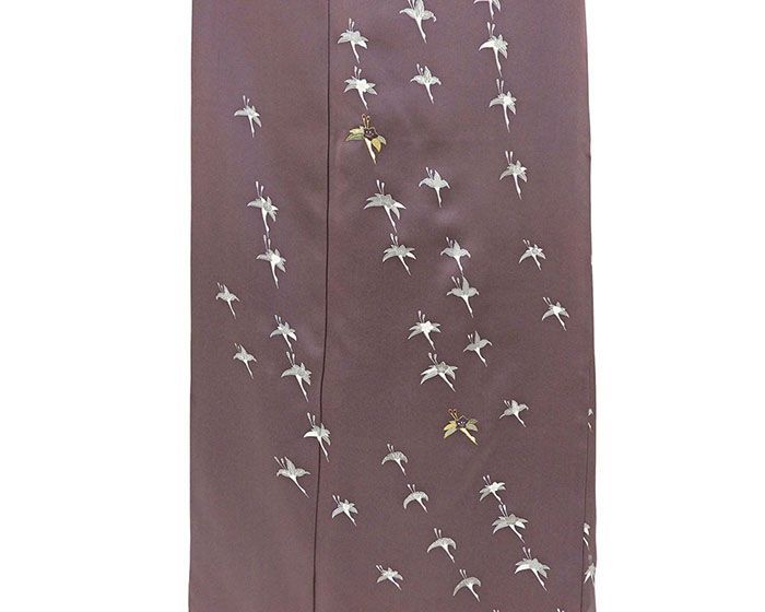 平和屋着物○訪問着 ろうけつ染め 枝葉文 たたき染め 正絹 逸品 CAAZ8019vf