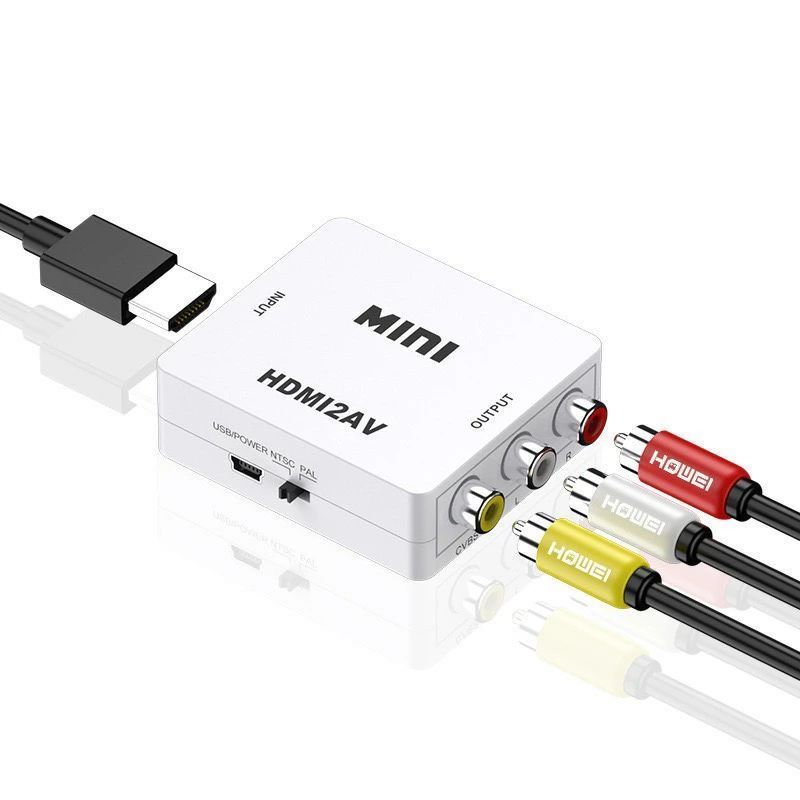 HDMI RCA 変換アダプタ HDMI to AV コンバーター アダプター HDMI → AV コンポジット RCA変換アダプタ 1080P対応  PAL/NTSC切り替え HDMI入力をコンポジット出力へ変換 AVケーブル 3色ケーブル アナログ メルカリ