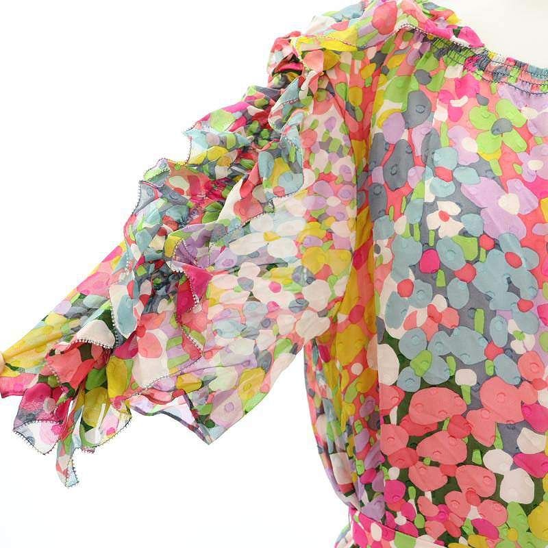 kate spade ケイトスペード フリル袖 花柄 ワンピース ピンク 【公式通販】