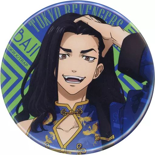 中古】バッジ・ピンズ 場地圭介(ブルー) 描き下ろし缶バッジ 「まる