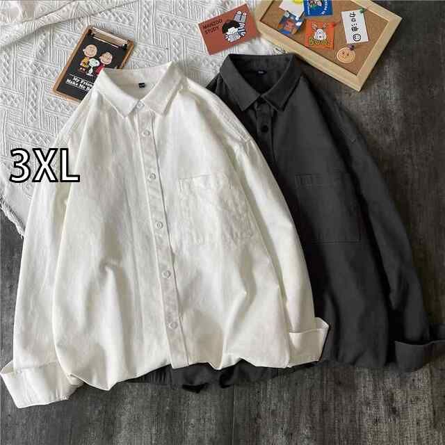 [3XL ]秋冬 コーデ メンズ  服 シンプル ファッション オシャレ 大人 かっこいい 大きいサイズ ストリート 紳士服  インナー 長袖 シャツ ハイエンド 無地 カジュアル ジャケット