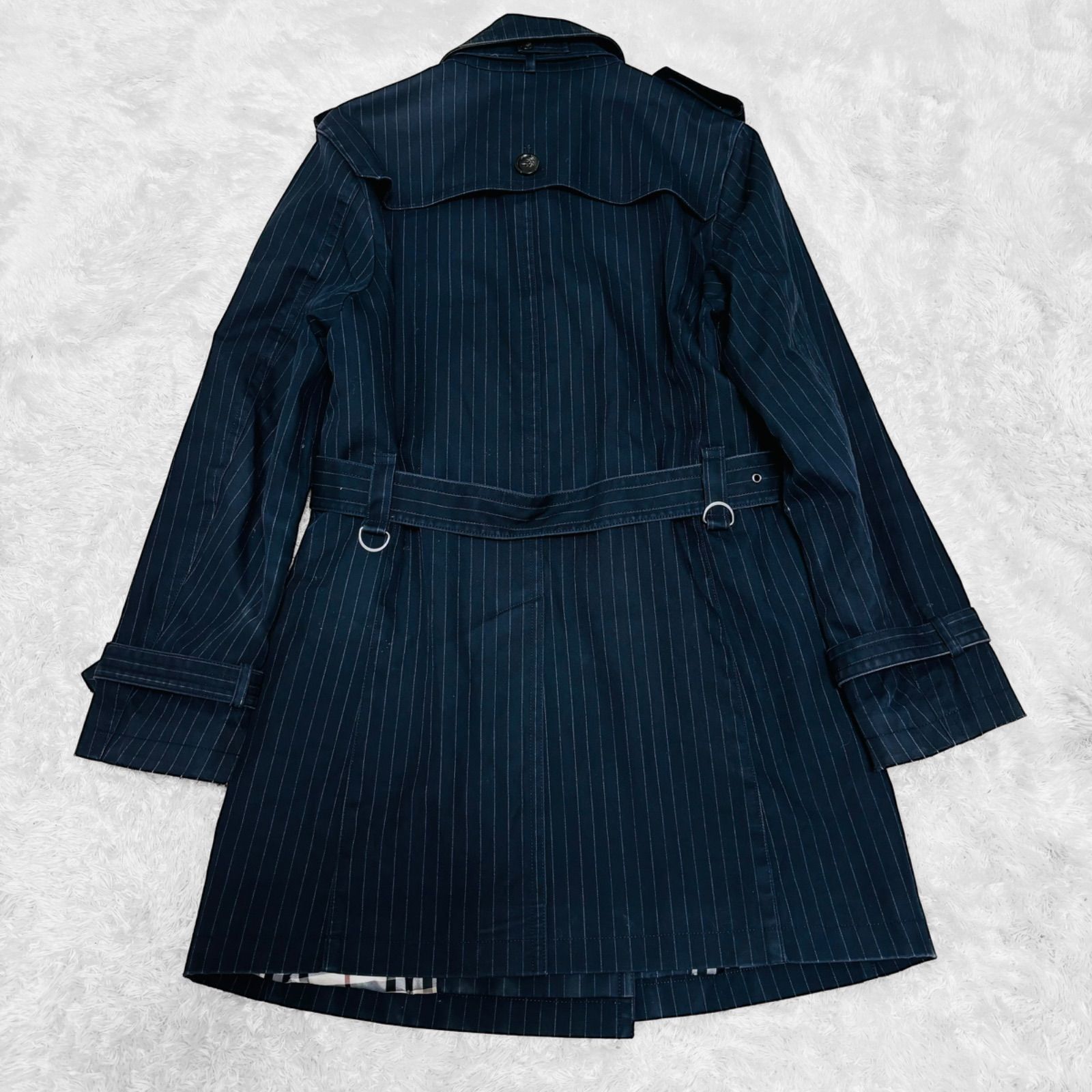 緊急値下げ！ブラックレーベルトレンチコートネイビーLサイズ