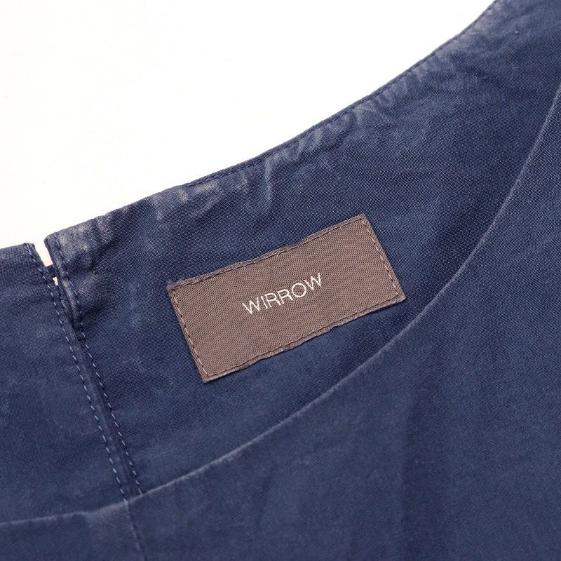 ウィロウ WIRROW コットン ノースリーブ Aライン ドレス 1/ブルー系  