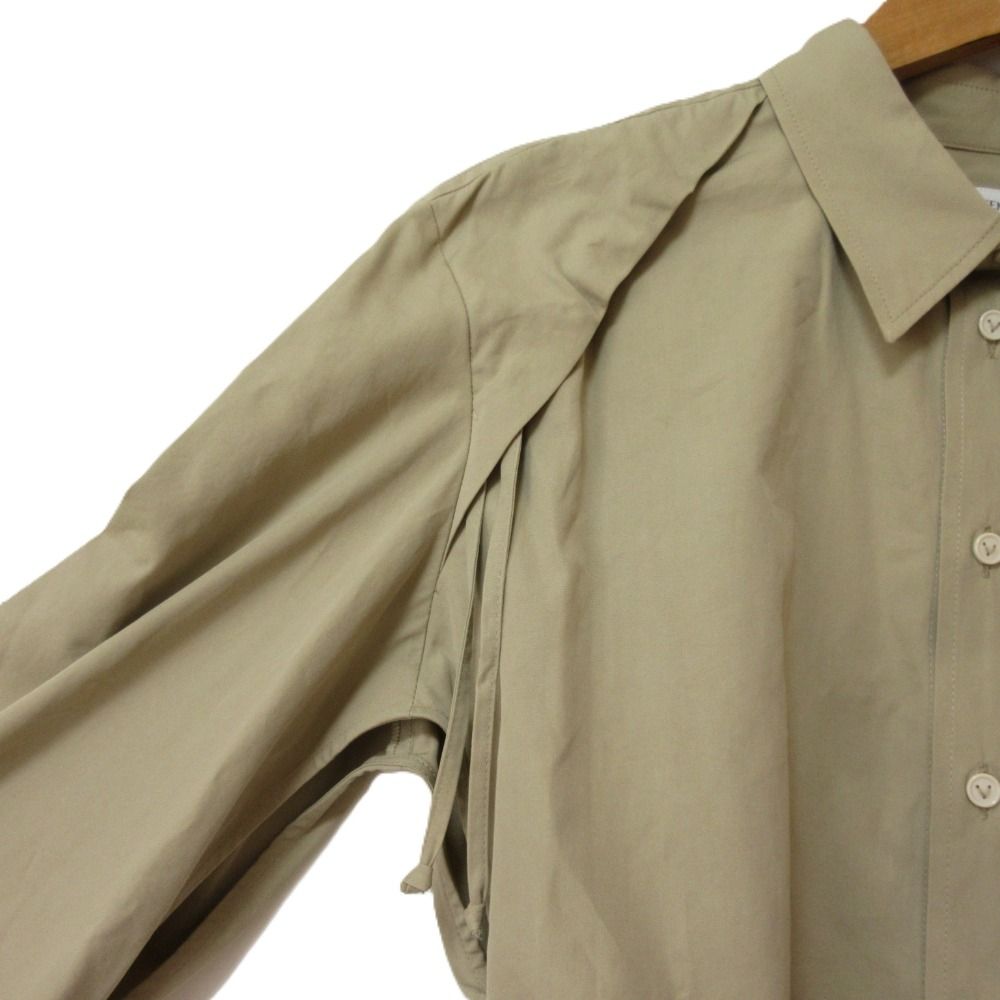 【美品】BOTTEGA VENETA コットン シルク 長袖シャツ ベージュ 美品】BOTTEGA VENETA コットン シルク 長袖シャツ ベージュ