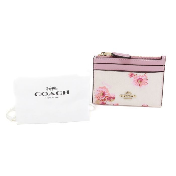 コーチ COACH コイン パスケース PVC / レザー フローラルプリント 花 ...