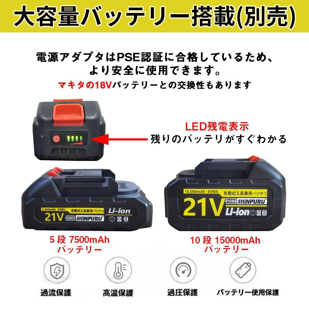 高圧洗浄機 充電式 コードレス ハンディ クリーナー 家庭用 小型 業務用 洗車 強力 軽量 外壁 ベランダ 清掃 園芸用 お彼岸 墓 掃除  大容量バッテリー - メルカリ