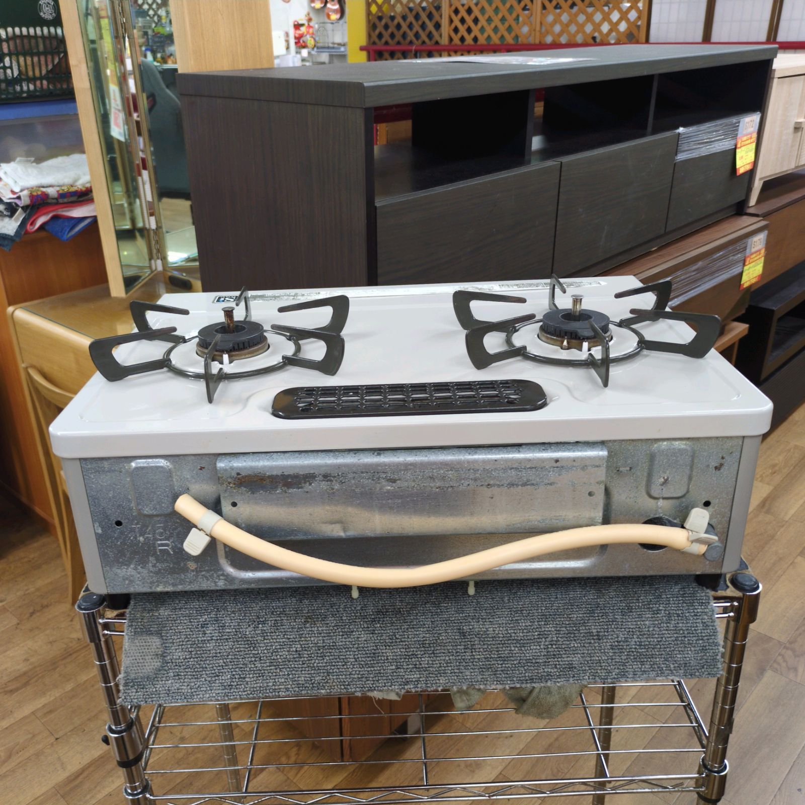 J236 ☆グリル使用感☆2017年製☆Rinnai☆都市ガスコンロ☆水無し片面