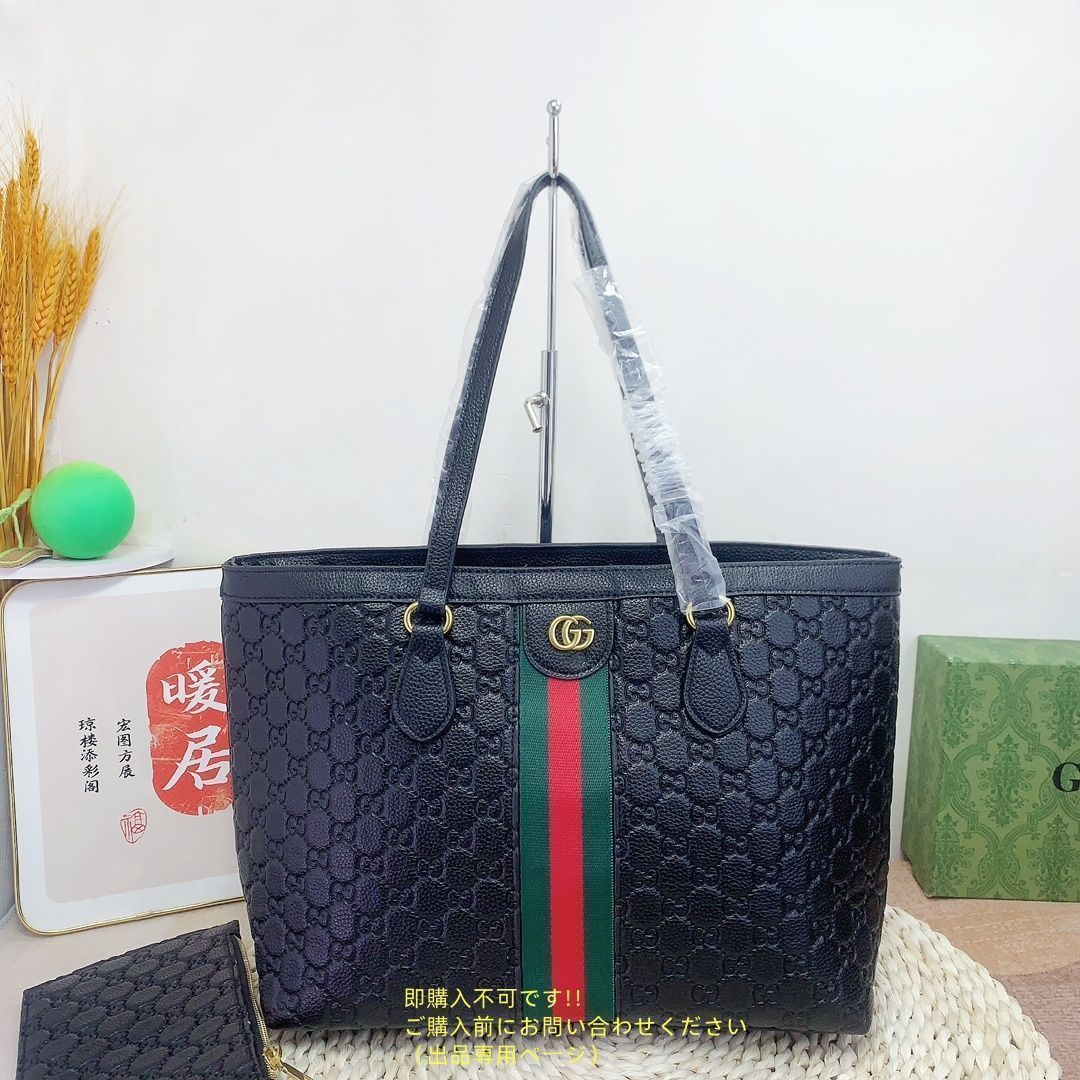 GUCCI希少カラー　トートバッグ 希少カラー【GUCCI】トートバッグ GGスプリーム ネイビー - メルカリ