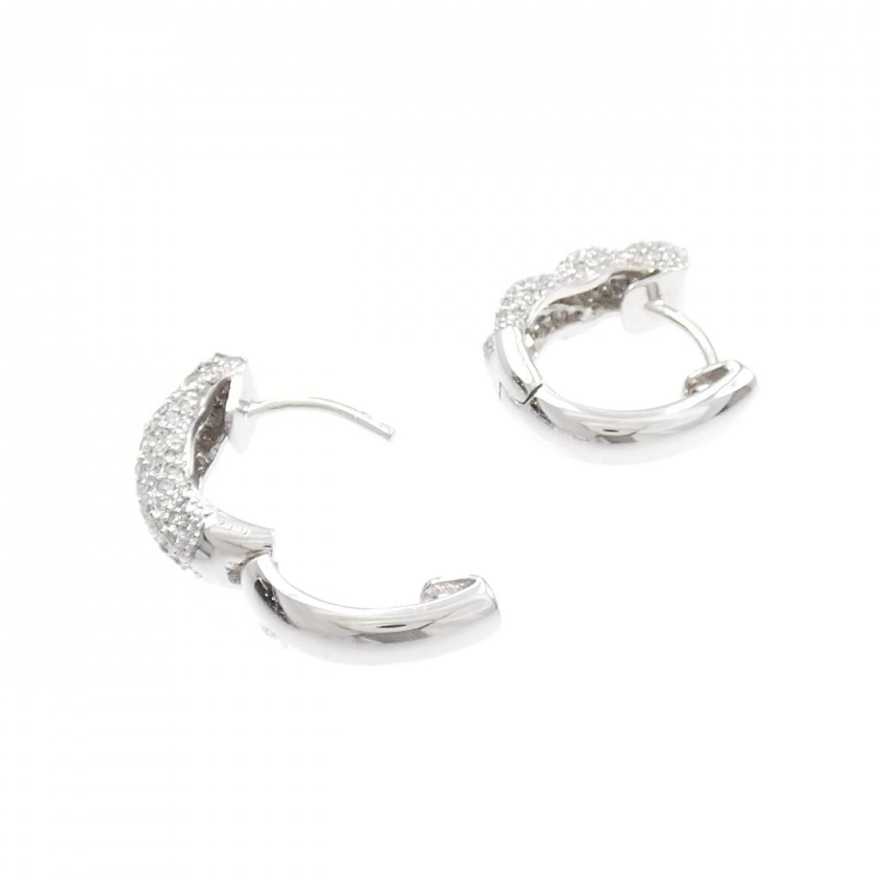 K18 ダイヤモンド0.26ctx2 合計0.52ct フープピアス ゴールド 本物