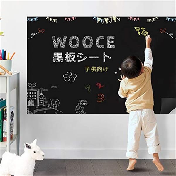 メルカリShops - ☆売れ筋☆60×200cm Wooce 黒板シート 厚め0.19mm 壁に貼れる