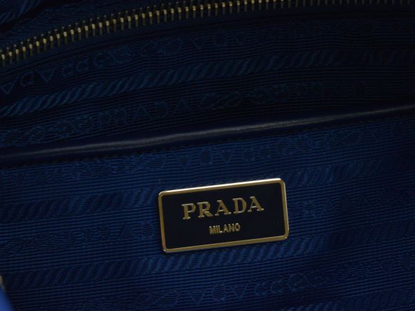 プラダ PRADA 2WAY トート/ショルダーバッグ B1057M TESSUTO BLUETTE+ ...