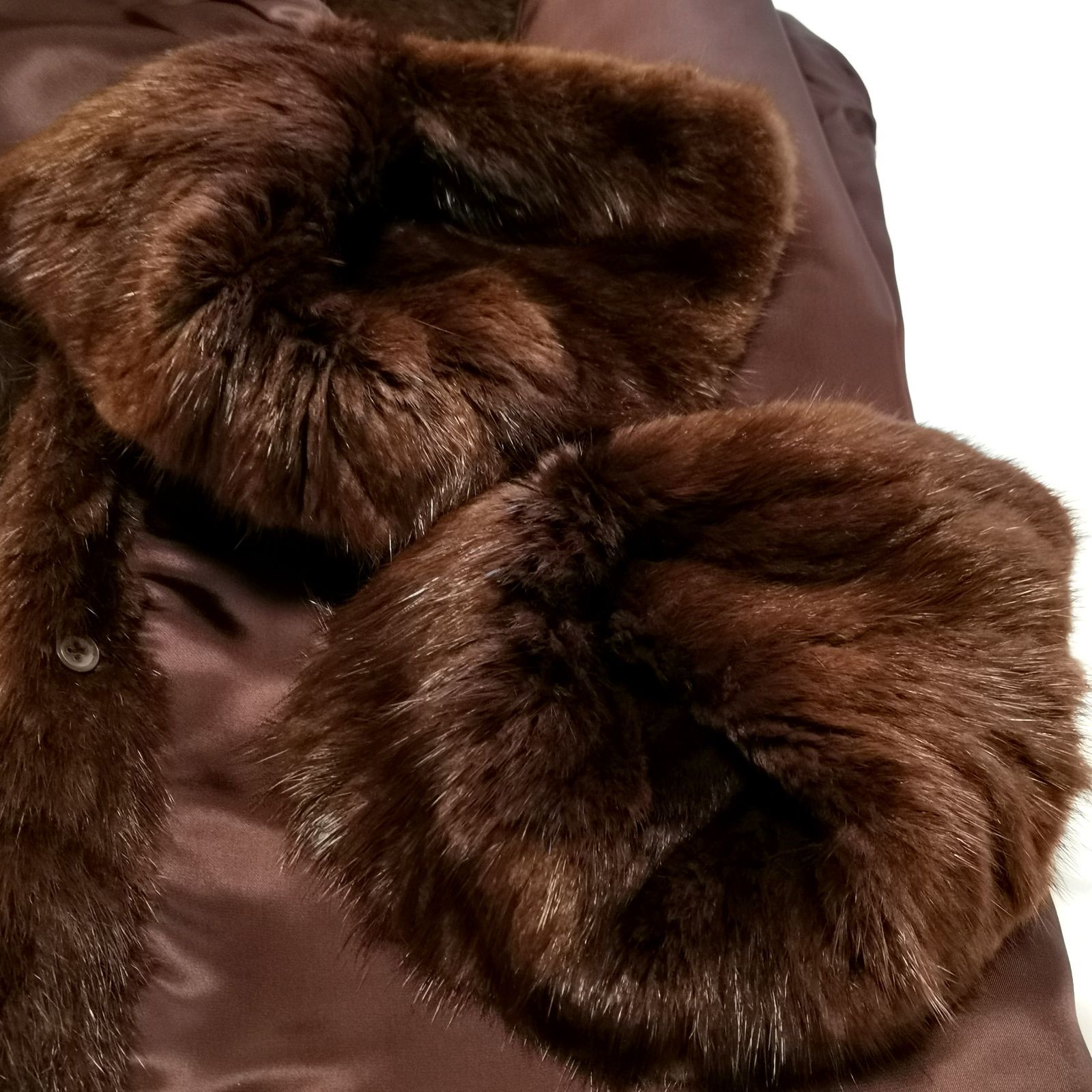 ミンク 毛皮 コート PARIENNE ブラウン系 美品 管理番号ARCYKO3170 美