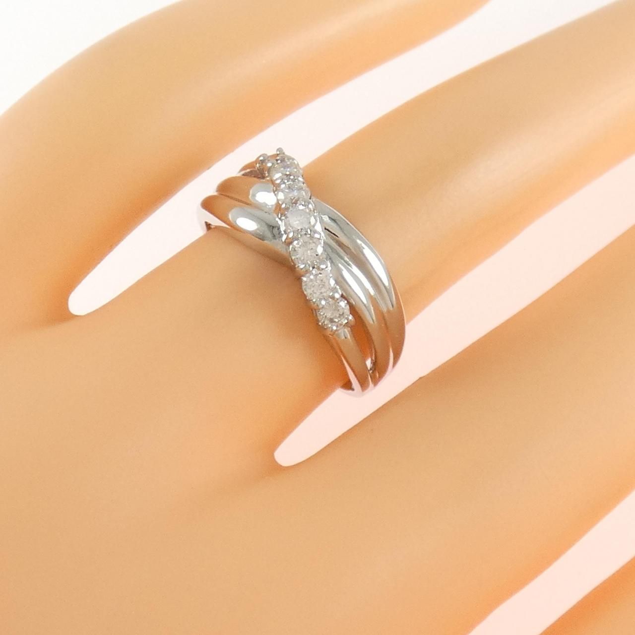 K18 天然ダイヤモンド 0.30ct ハーフエタニティリング K18YG⁄PT K18 天然ダイヤモンド 0.30ct ハーフエタニティリング K18YG⁄PT