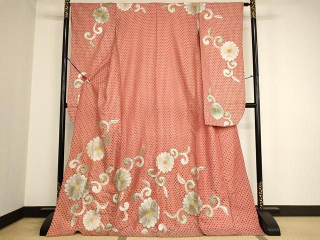 平和屋着物□豪華振袖 刺繍 菊唐草文 金銀糸 ロング丈 正絹 逸品