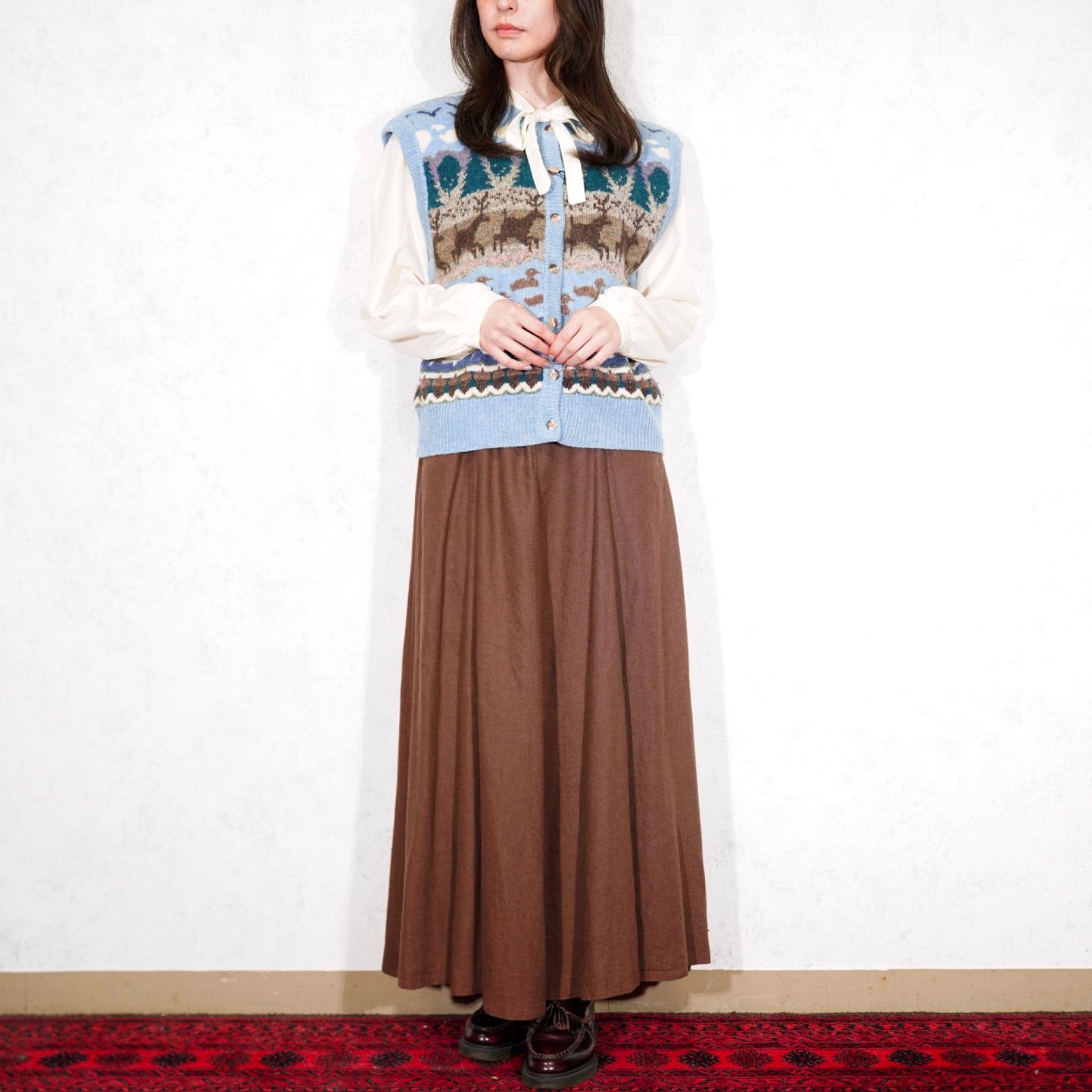  USA VINTAGE ORVIS ANIMAL DESIGN KNIT VEST アメリカ古着アニマルデザインニットベスト ニットベスト ベスト ジレ ビスチェ