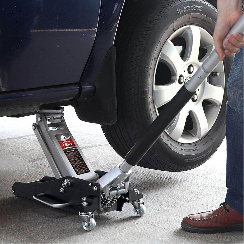 外箱段ボールにキズ 汚れアリ 中身は です Jack Boss アルミジャッキ 1.5t 圧式89mm 355mm アルミ スチール ブラック FFCRYSTALESIA_COM