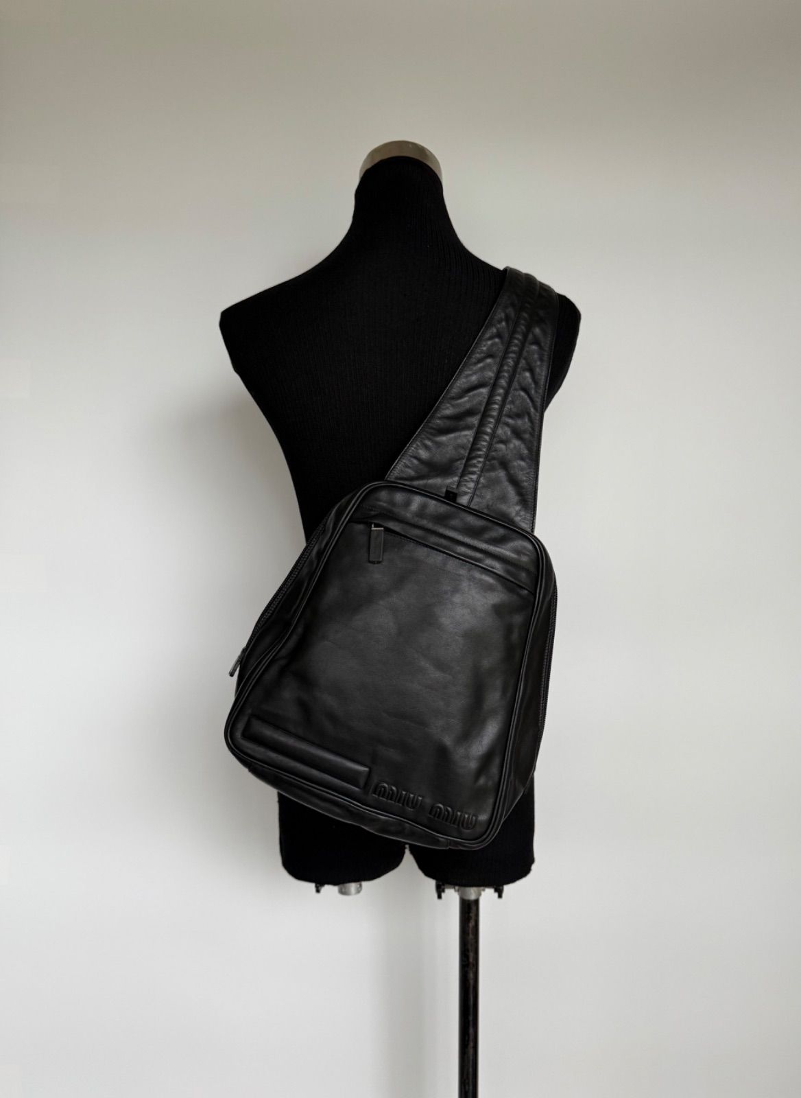 高価値セリー BAG BODY LEATHER MIU MIU FW1999 ミュウミュウ 90s 1999年 バッグ