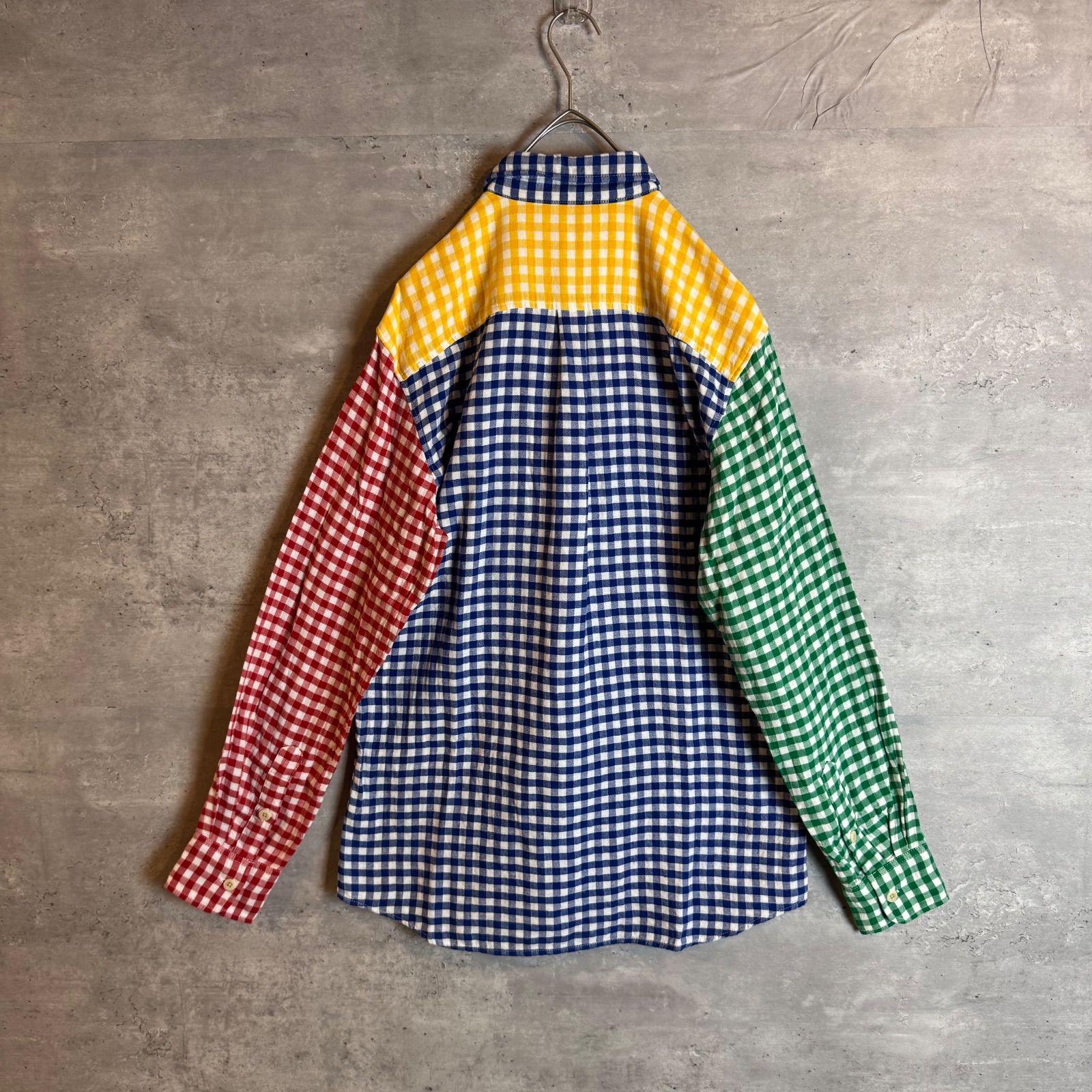 一点物 ミキハウス mikihouse 切替デザイン 長袖シャツ ネルシャツ 