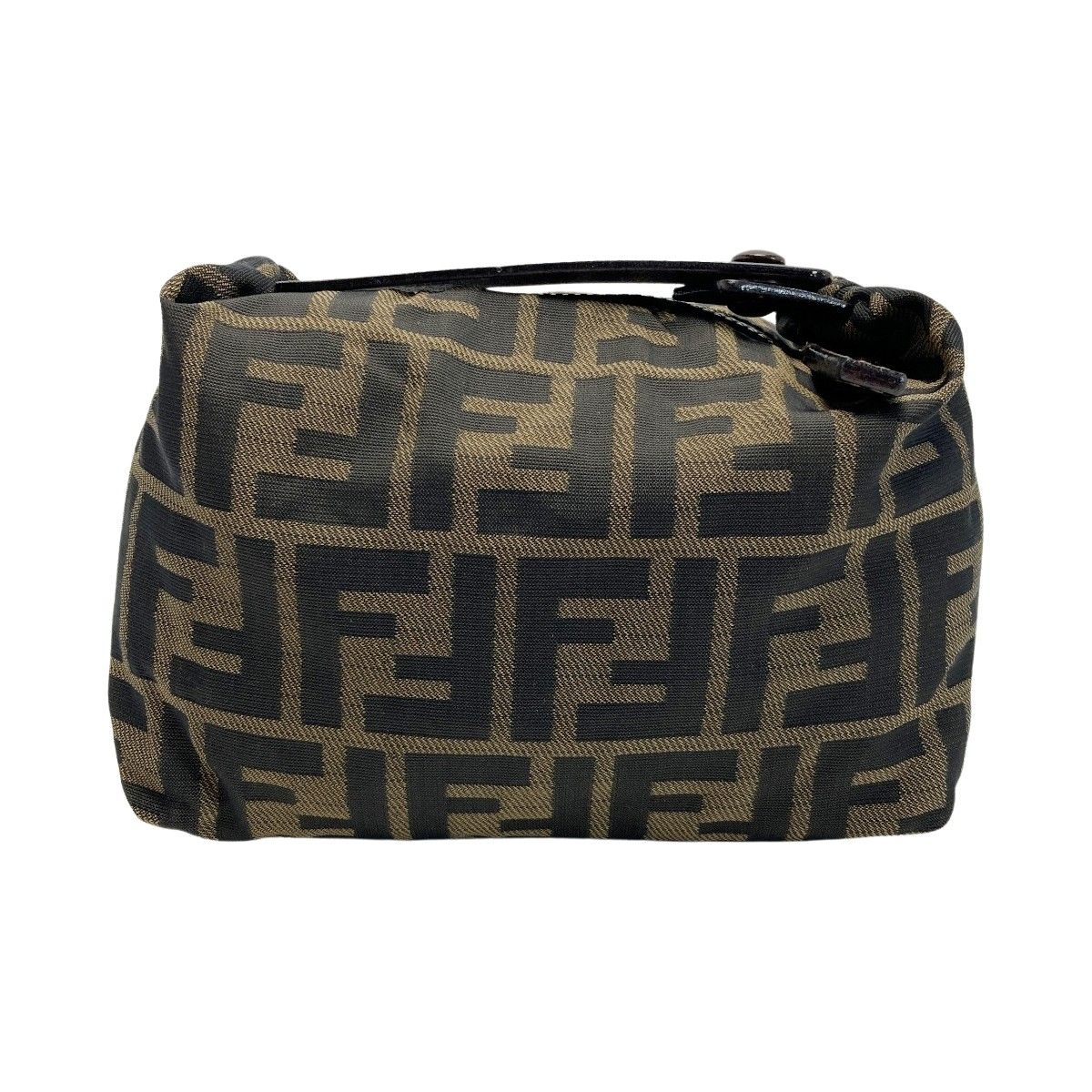 フェンディ Fendi ミニハンド バッグ キャンバス 黒&チャコール フェンディ Fendi ミニハンド バッグ キャンバス 黒&チャコール
