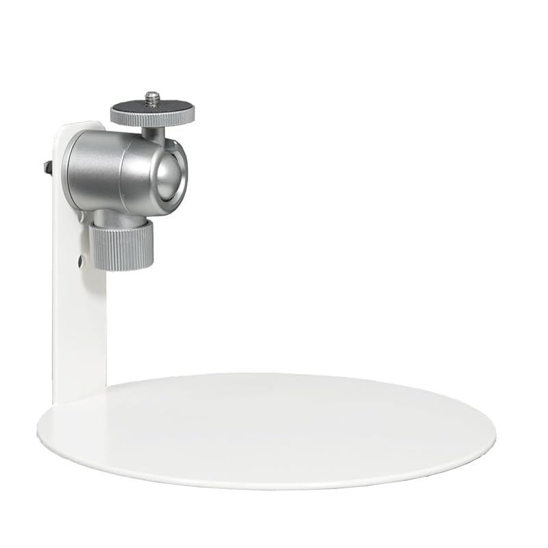 【在庫限り】プロジェクタースタンド 天井投影 対応 卓上 置き台 360°回転 ホワイト 小型 三脚 1/4インチネジ 軽量 高さ調節 PSM-B190W