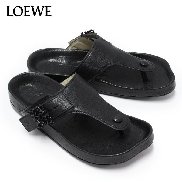 ロエベ LOEWE  レディース COMFORT EASE SANDAL コンフォート イーズ サンダル【BLACK】 L814465X59  1100  BLACK/【2023SS】l-shoes