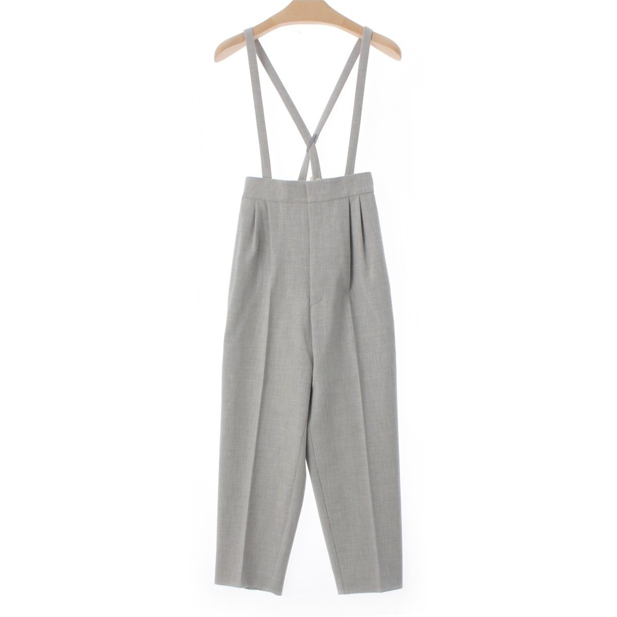 ヨリ 21AW ハイウエスト サスペンダースティック パンツ ボトムス  