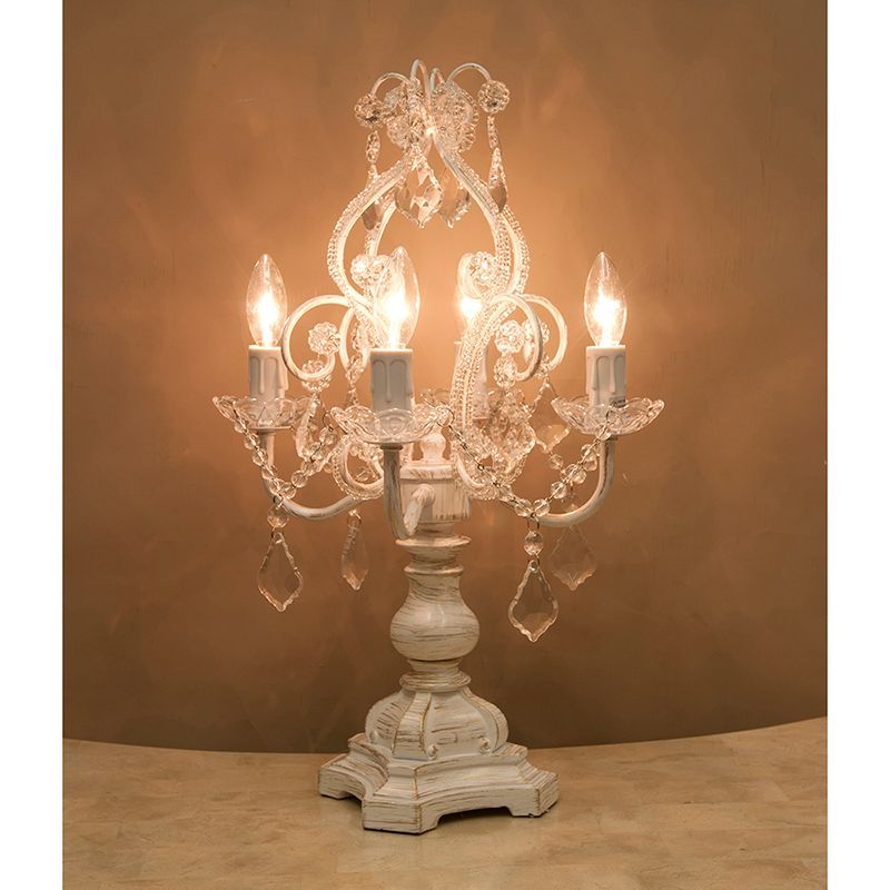 全国無料，お買い得 ガラスシャンデリア 4灯 テーブルランプ