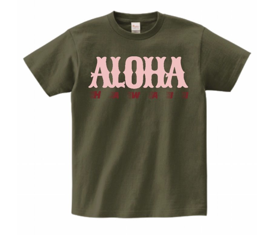 ALOHA オリジナルTシャツ size L Olive - surf beet - メルカリ