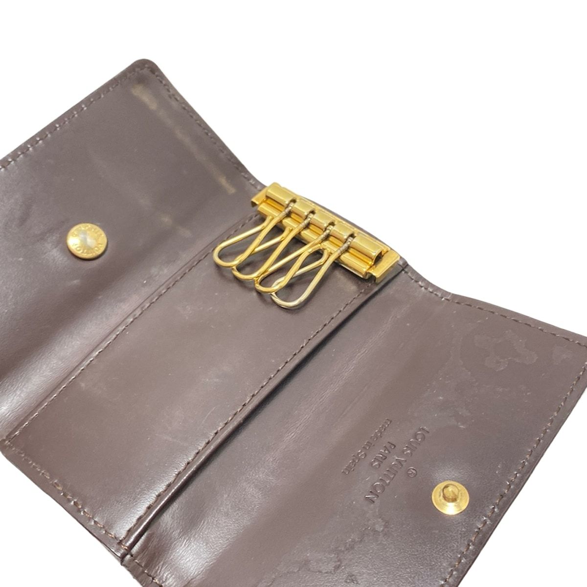 ルイヴィトン ミュルティクレ 4 アマラント ヴェルニ モノグラム キー