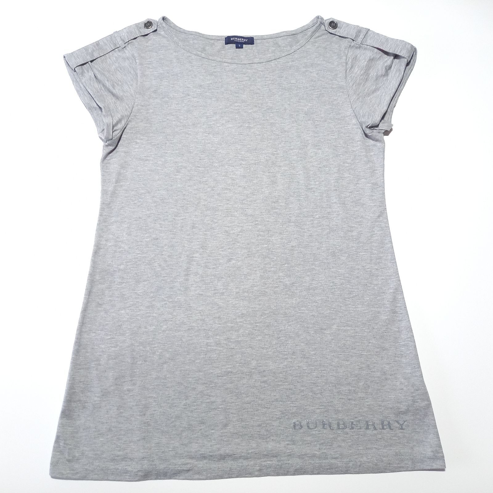 バーバリー トップス カットソー Tシャツ グレー 2サイズ Burberry 