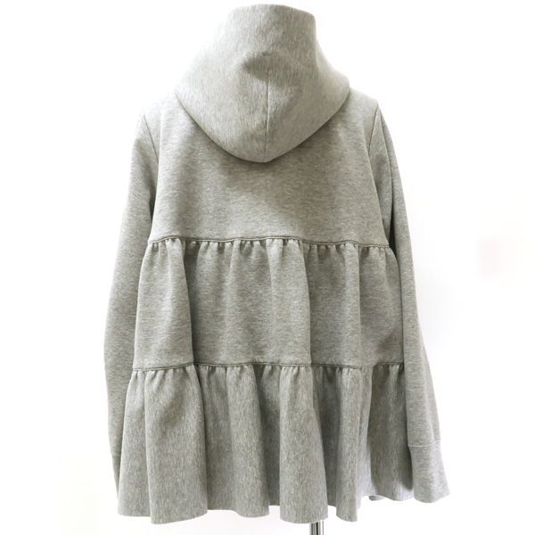 yori ティアード ジップアップ パーカー YR2115-005SP グレー 綿 #F