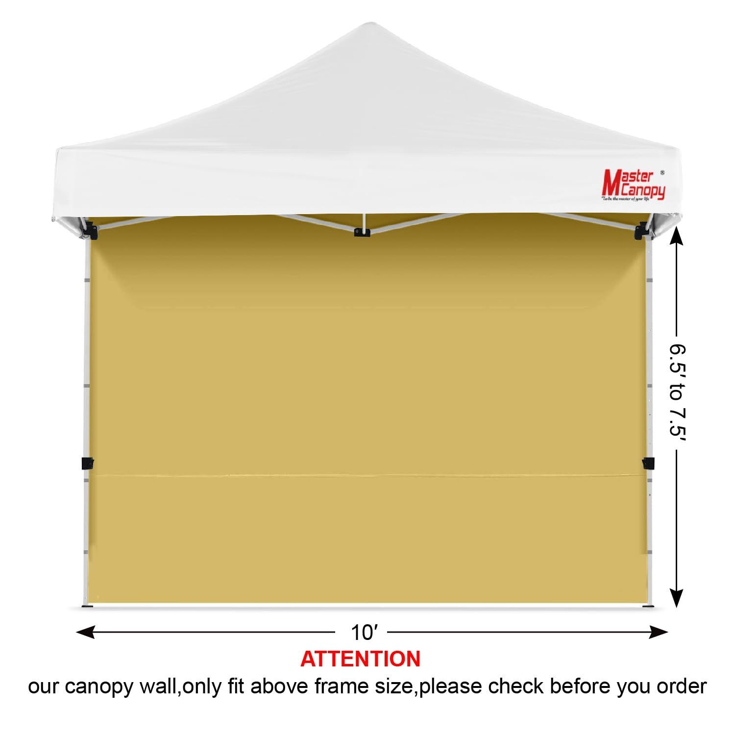人気商品】2.5M/3M 防水 防風 UVカット遮熱 マスターキャノピー（MASTERCANOPY）サイドシート（横幕）タープテント用 取り外し簡単  ビジネス用 アウトドア用 【サイドシート一枚】 マスターキャノピー(MASTERCANOPY)サイドシート(横幕)タープテント用2.5M/3M 防水防風UV