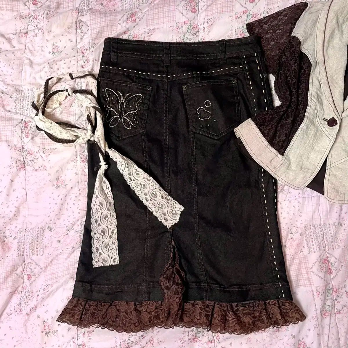 【追加ok】リボンチョーカー　秋冬チェック　30個セット　トリミングチョーカー 追加ok】リボンチョーカー 秋冬チェック 30個セット トリミング