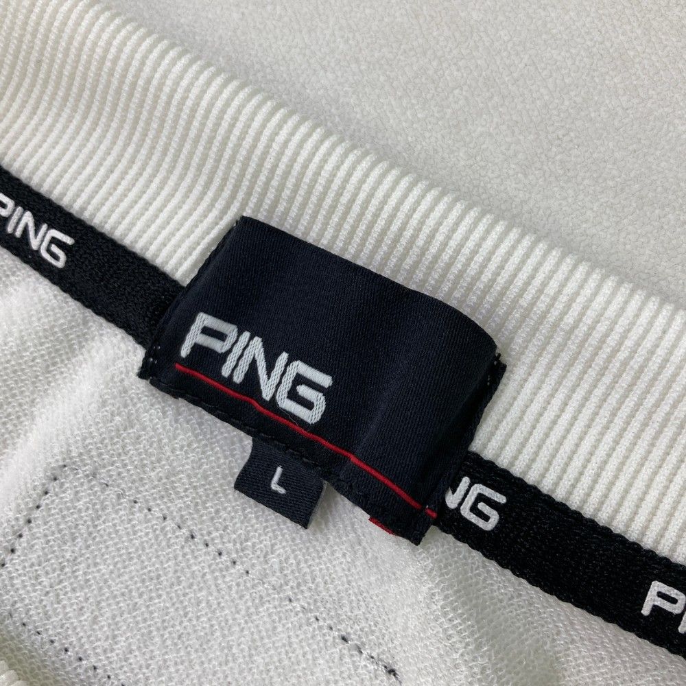 サイズ：L PING ピン 2023年モデル スウェット トレーナー  ホワイト系 [240101468793] ゴルフウェア メンズ ストスト サイズ：L PING ピン 2023年モデル スウェット トレーナー
