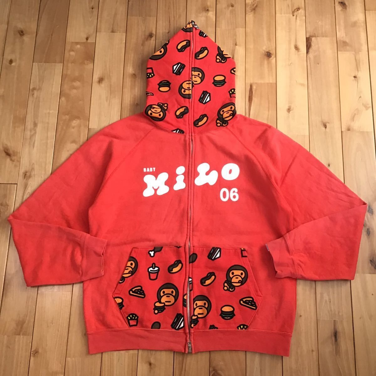 Baby Milo フルジップ パーカー Mサイズ Red a bathing ape bape