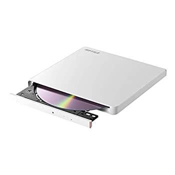 BUFFALO ポータブルDVD|CDドライブ USB2.0規格 USB3.0ポート搭載のパソコンでも利用 メーカー Window|Mac ホワイト DVSM-PLV8U2-WH|N