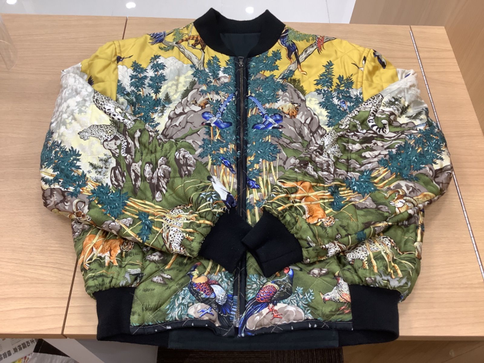 D374 【希少！】HERMES エルメス 四川省リバーシブル ブルゾン