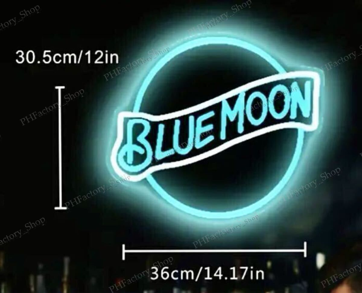 ブルームーン ネオンサイン アメリカ雑貨 BLUE MOON LED BAR Blue Moon Neon Sign Light Restaurant Leisure Bar Wall Decor