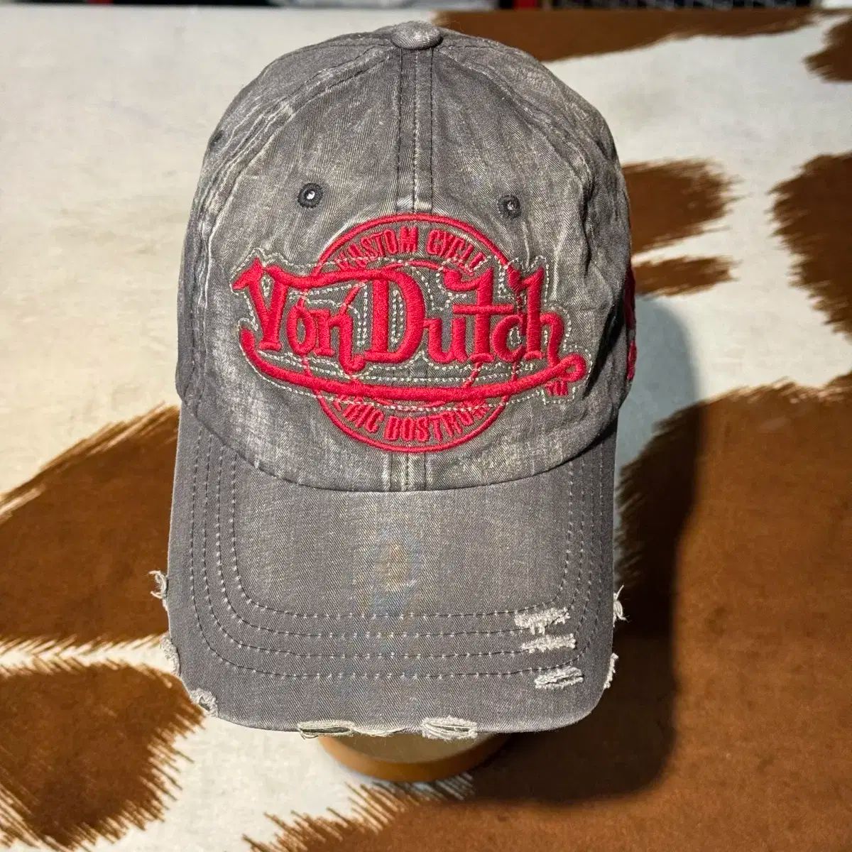 Von Dutch ボンダッチ ウォッシュ デニム ボールキャップ ビックロゴ OS