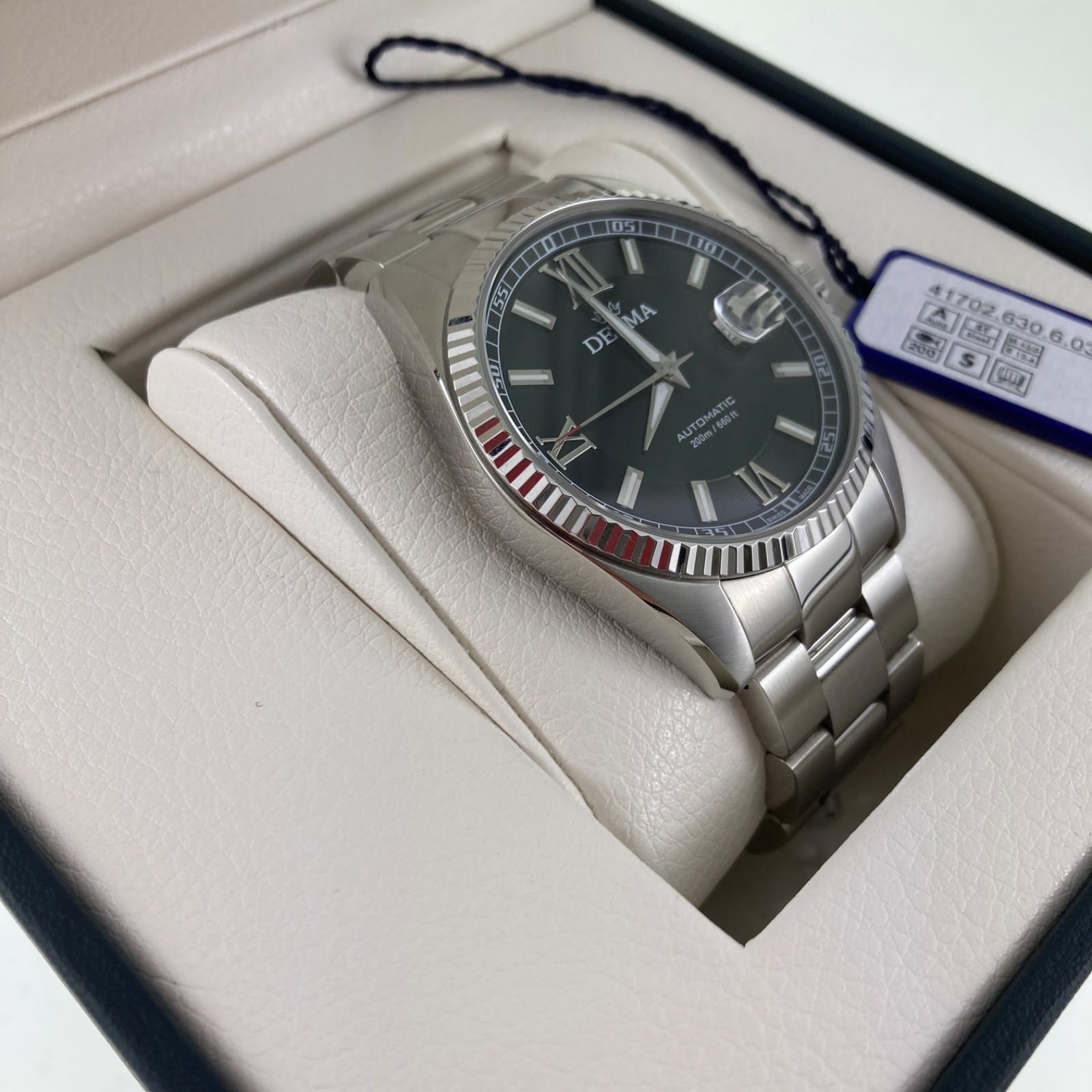 ＤＥＬＭＡの腕時計　自動巻き　新品　コマ　取説あり！。 DELMAの腕時計自動巻き新品コマ取説あり！。