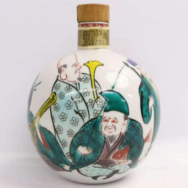 SUNTORY（サントリー）九谷焼 竹凰七福神文瓶 43％ 700ml 陶器