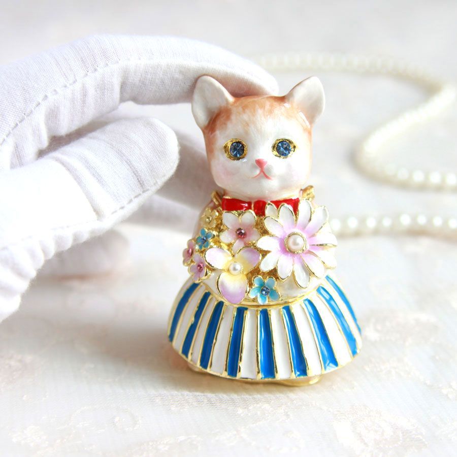 EX595 フルールキャット （招き猫）猫 ネコ 誕生日プレゼント 女性