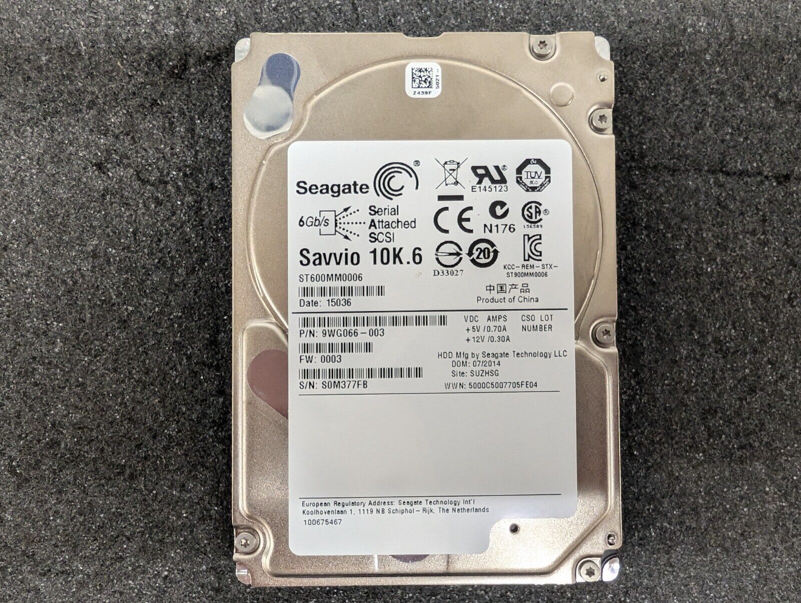 , Seagate, ST600MM0006, 600GB 10000 RPM 64MB Cache SAS 6Gb/s 2.5